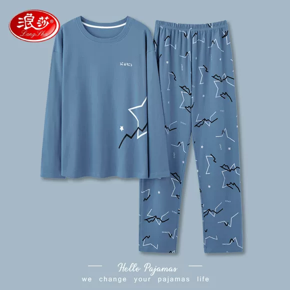 Bộ đồ ngủ nữ mùa hè mỏng phần cotton tay ngắn hai mảnh có thể đi chơi hè giản dị phục vụ sinh viên dễ thương tại nhà - Bộ Pajama