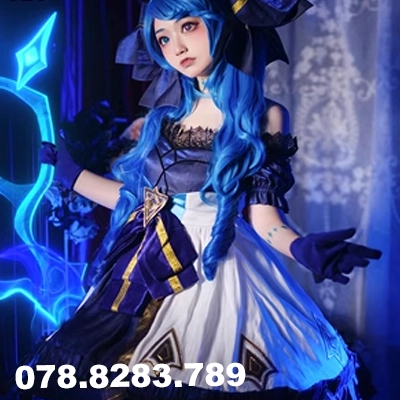 Nado LOL Liên Minh Huyền Thoại cos Gwen Lingluo búp bê hóa trang phù hợp với phong cách tối màu lolita lolita trò chơi cosplay katarina