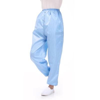 Quần áo chống tĩnh điện Yubu quần nhà máy điện tử nhà máy thực phẩm nam nữ quần chống bụi quần áo bảo hộ cỡ lớn màu xanh trắng
